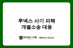 LUNEX 사기 피해, 개별소송으로 빠르게 대응하세요